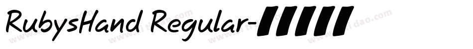 RubysHand Regular字体转换
